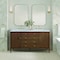 James Martin Vanities 60'' Double Vanity, Mid Century Walnut w/ 3 CM Carrara White Marble Top 485-V60D-WLT-3CAR - alternate 2